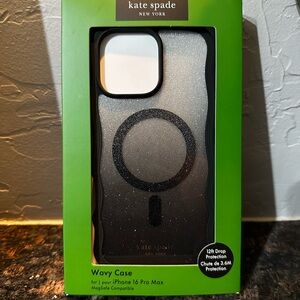 Kate Spade Glitter Black iPhone 16 Pro Max Case